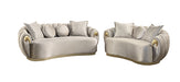 Reidin Sofa + Loveseat - Metallic Taupe