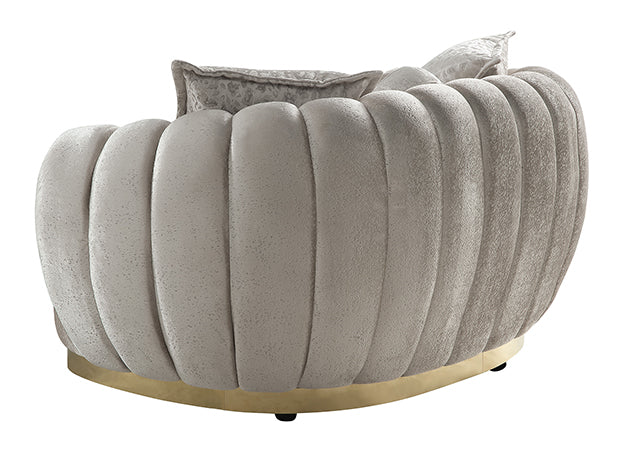 Reidin Loveseat - Metallic Taupe