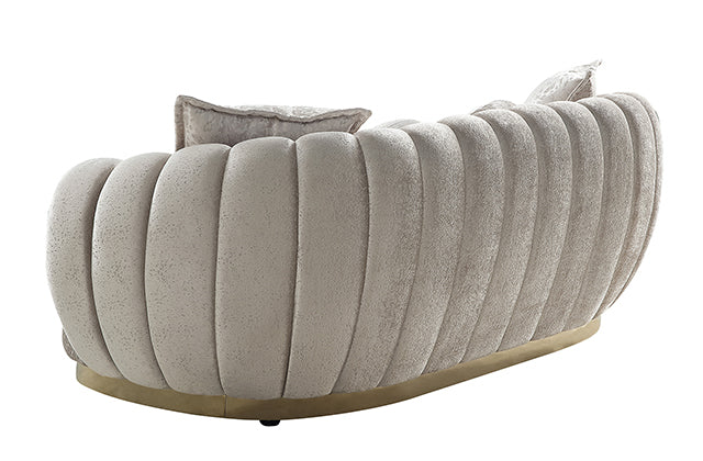 Reidin Sofa - Metallic Taupe
