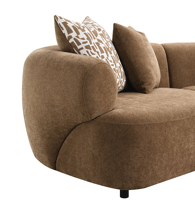 Keynes Sectional - Camel Brown