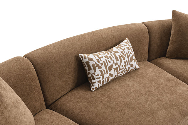 Keynes Sectional - Camel Brown