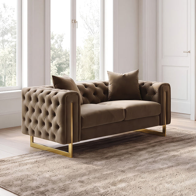 Avara Loveseat - Warm Mink Brown