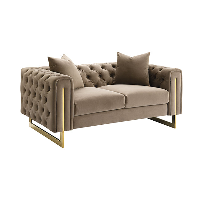 Avara Loveseat - Warm Mink Brown