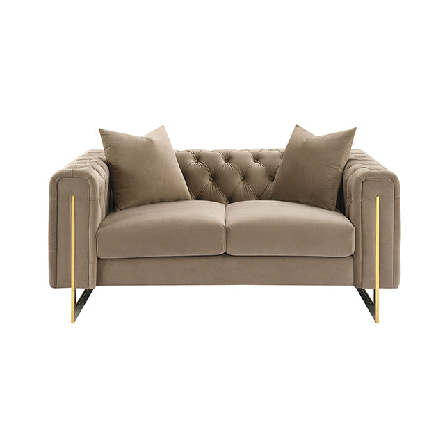 Avara Loveseat - Warm Mink Brown