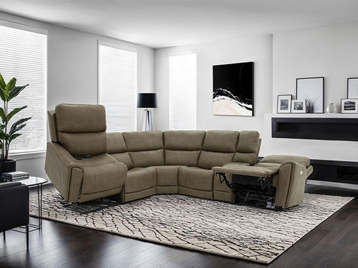 Orpheus Power Sectional w/ Lift Chair - Brown