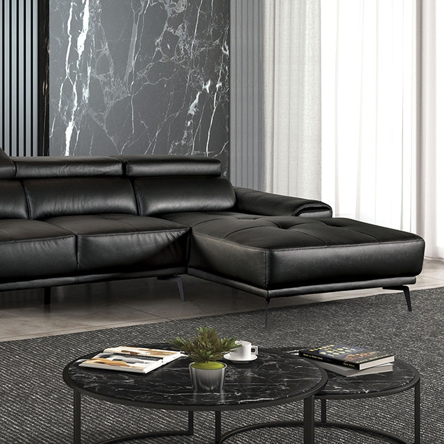 Vadso Sectional, Right Chaise - Black