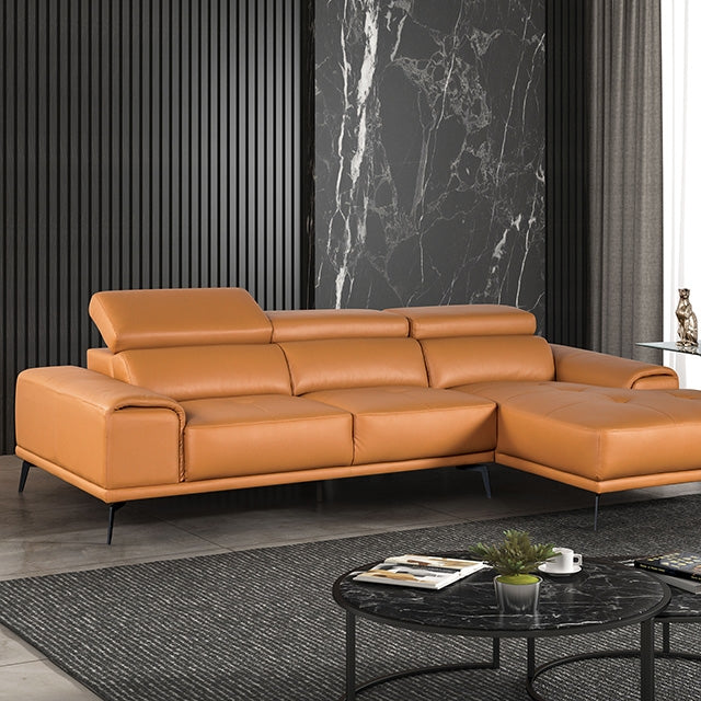 Vadso Sectional, Right Chaise - Tangerine
