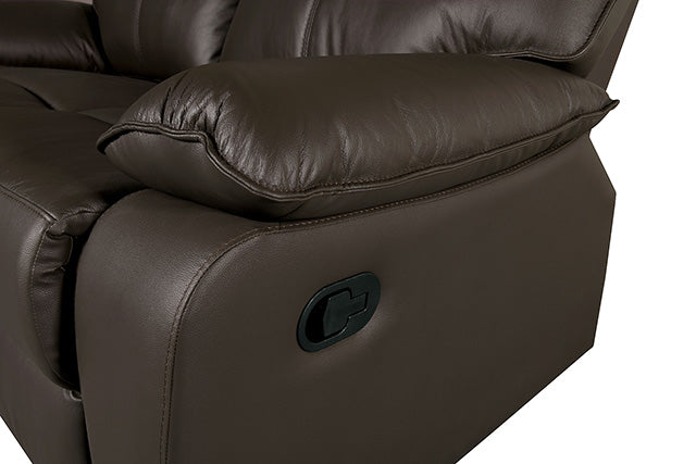 Onoria Manual Recline Loveseat - Brown