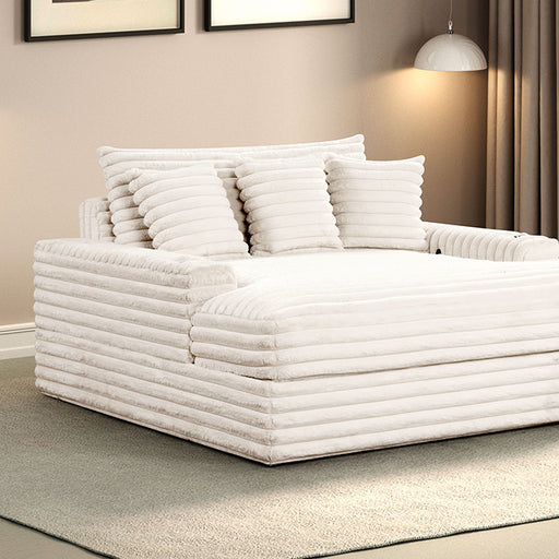 Veyrier 2 Arm Chaise - White