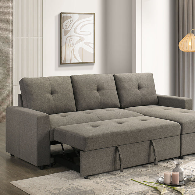 Giorgi Sectional w/ Pullout - Light Brown
