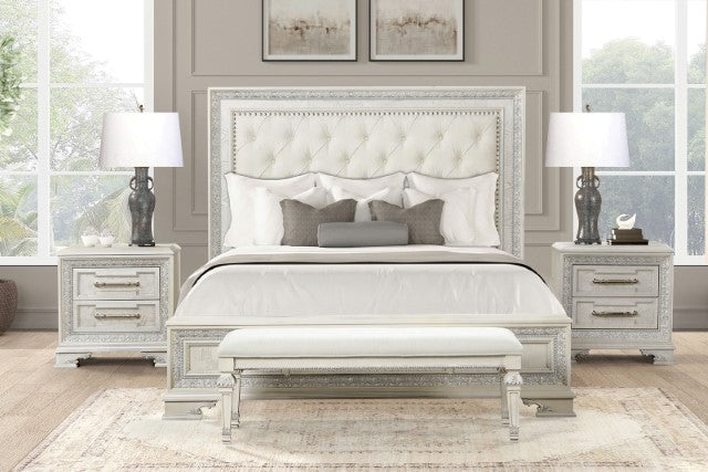 Stella Mia 4 Pc Bedroom Set - Creamy White