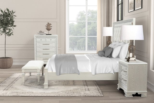 Stella Mia 4 Pc Bedroom Set - Creamy White