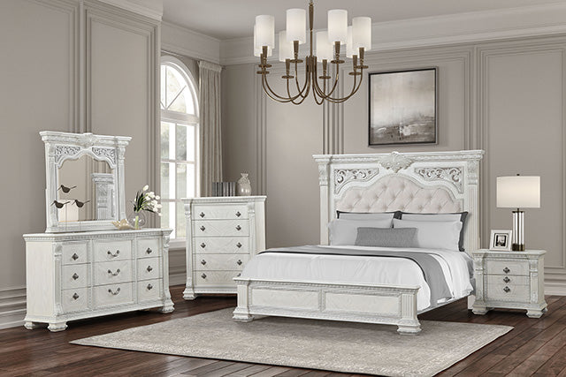 Promenade Dresser w/Jewelry Box - Wire-Brushed White