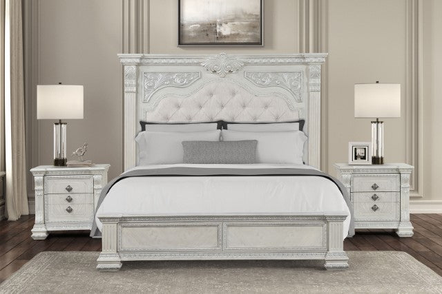 Promenade Dresser w/Jewelry Box - Wire-Brushed White