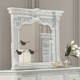 Promenade Mirror - Wire-Brushed White