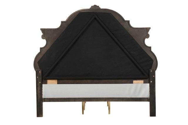 Leovanni 5 Pc Bedroom Set - Dark Brown