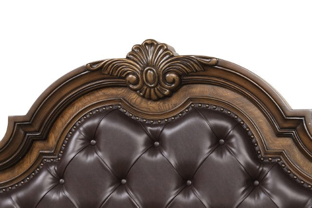 Leovanni 5 Pc Bedroom Set - Dark Brown