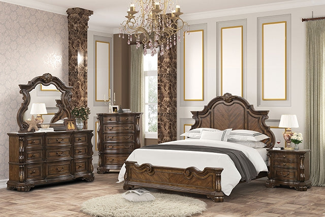 Leovanni 5 Pc Bedroom Set - Dark Brown