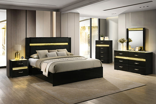 Lucida Nightstand w/ LED - Black