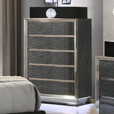 Noire Chest w/ LED - Charcoal Gray/Black