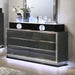 Noire Dresser w/ LED - Charcoal Gray/Black