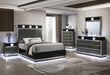 Noire 5 Pc. Bedroom Set - Charcoal Gray/Black