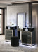 Noire Vanity Set w/ Stool - Charcoal/Black