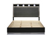 Noire 4 Pc Bedroom Set - Charcoal Gray/Black