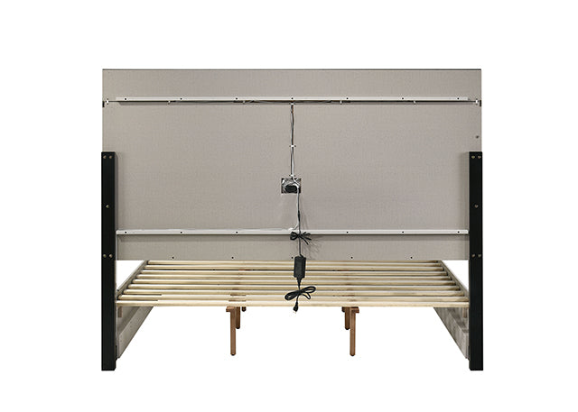 Noire 5 Pc. Bedroom Set - Charcoal Gray/Black