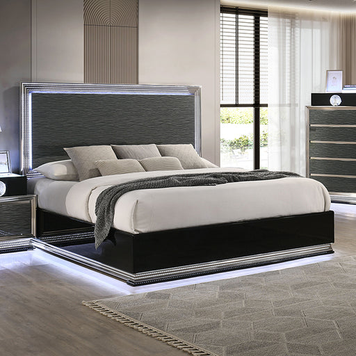 Morah 5 Pc. Bedroom Set - Charcoal Gray/Black