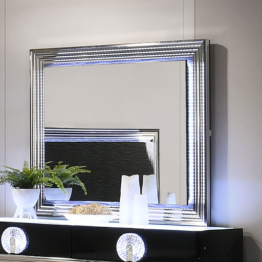 Morah Mirror w/ LED - Charcoal Gray/Black