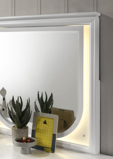 Lareina Mirror - Pearl White