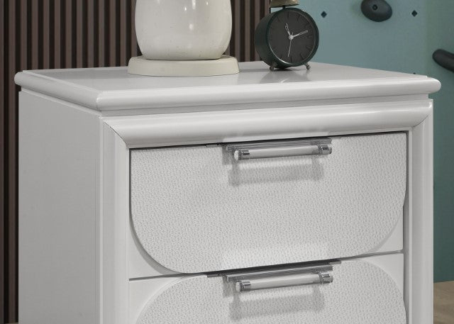 Lareina Nightstand - Pearl White