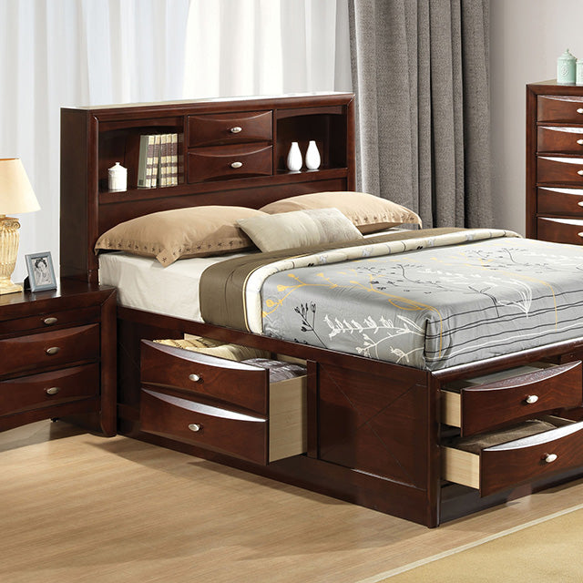 Zosimo 4 Pc Bedroom Set - Dark Cherry