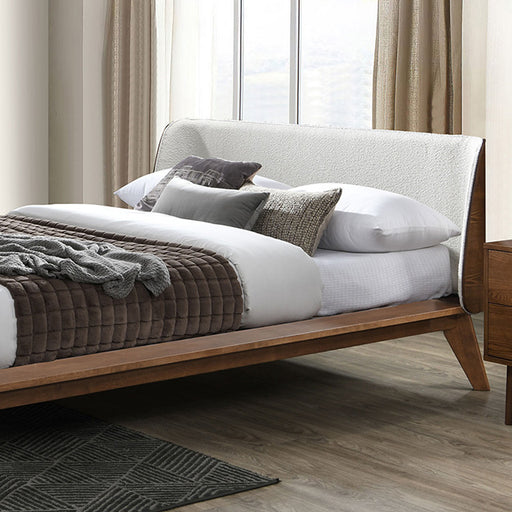 Lenzburg 5 Pc Bedroom Set - Walnut/Beige