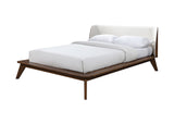 Lenzburg 5 Pc Bedroom Set - Walnut/Beige