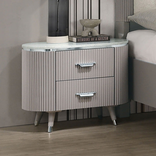 Aldridge Nightstand - Light Gray