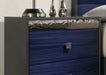 Hartlepool Nightstand - Ash Gray/Indigo Blue
