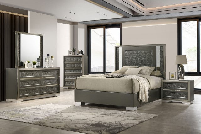 Leyland 5 Pc Bedroom Set - Dark Gray