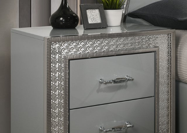 Cassiopeia Nightstand - Metallic Gray