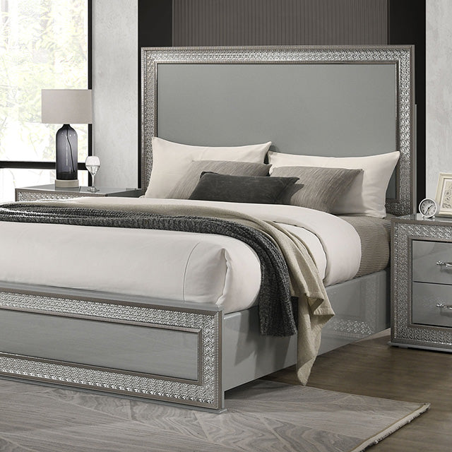 Cassiopeia 5 Pc Bedroom Set - Metallic Gray
