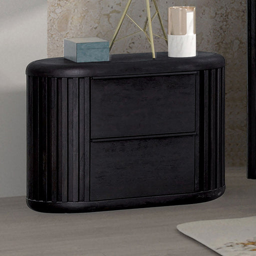 Hildesheim 2 Drawer Nightstand - Black