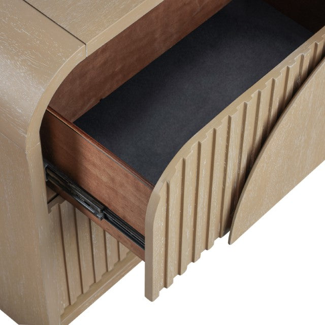 Tangentry 2 Drawer Nightstand - Natural