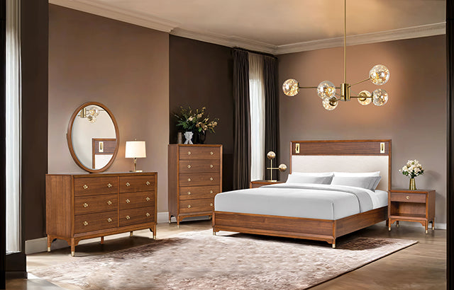 Hepburne 4 Pc Bedroom Set - Walnut