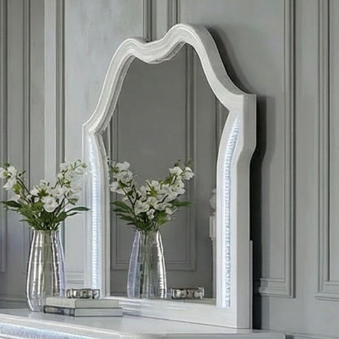 Swindon Mirror w/ LED - Pearl White
