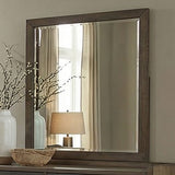 Newent Beveled Mirror - Dark Walnut