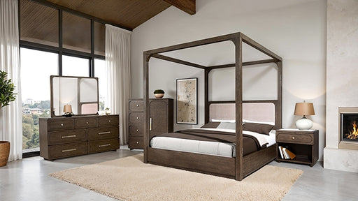 Vellara 4 Pc Bedroom Set - Dark Walnut
