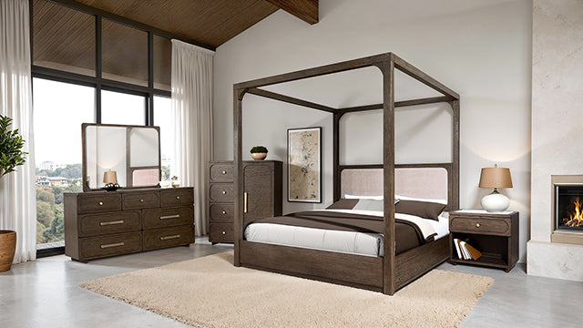 Vellara Bed - Dark Walnut