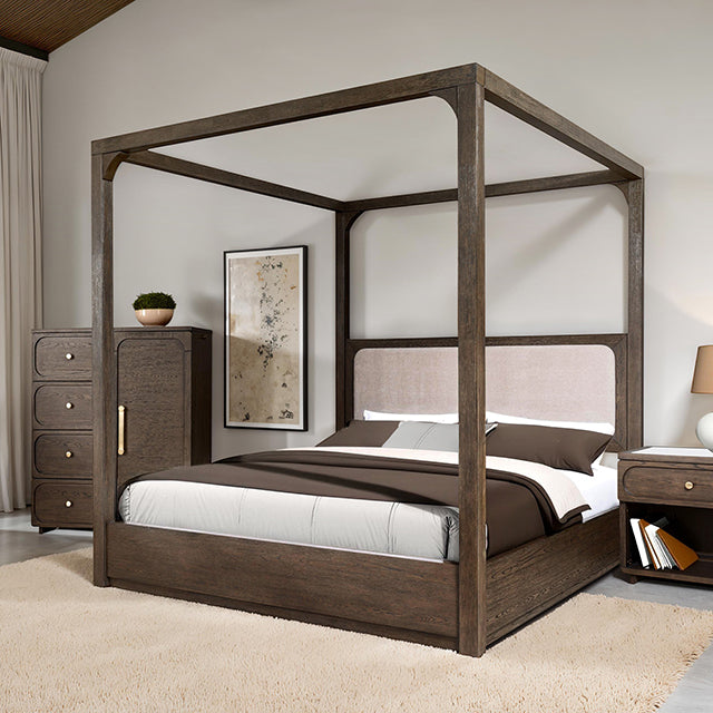 Vellara Bed - Dark Walnut