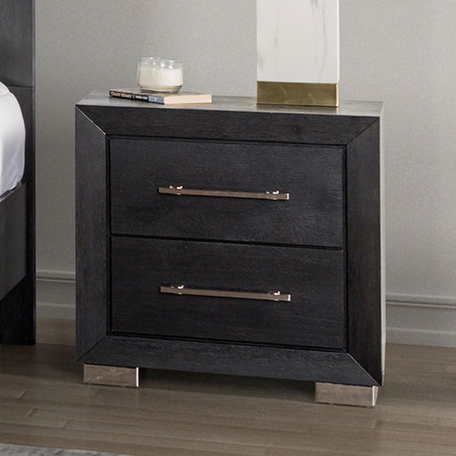 Ashbourne Night Stand w/ USB - Black